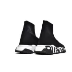 Balenciaga Speed Graffiti Trainers Black White 605972W05GE1015