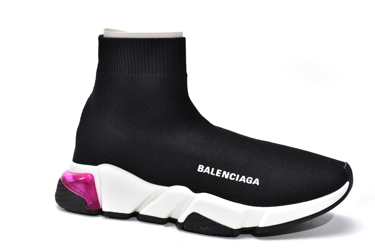 Balenciaga Speed Trainer Clear Sole Black Red (Women's) 607543W2DB61014 
