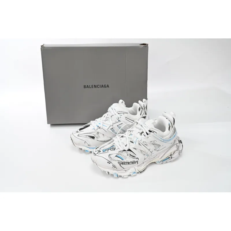 Balenciaga Tess S.Black Graffiti Art 542436 W3SRA 9014