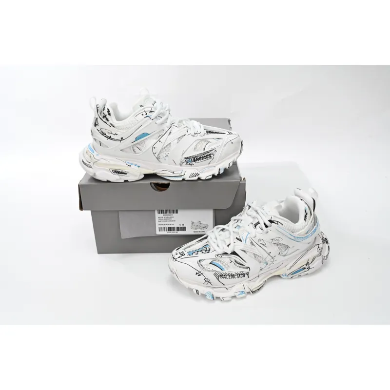 Balenciaga Tess S.Black Graffiti Art 542436 W3SRA 9014