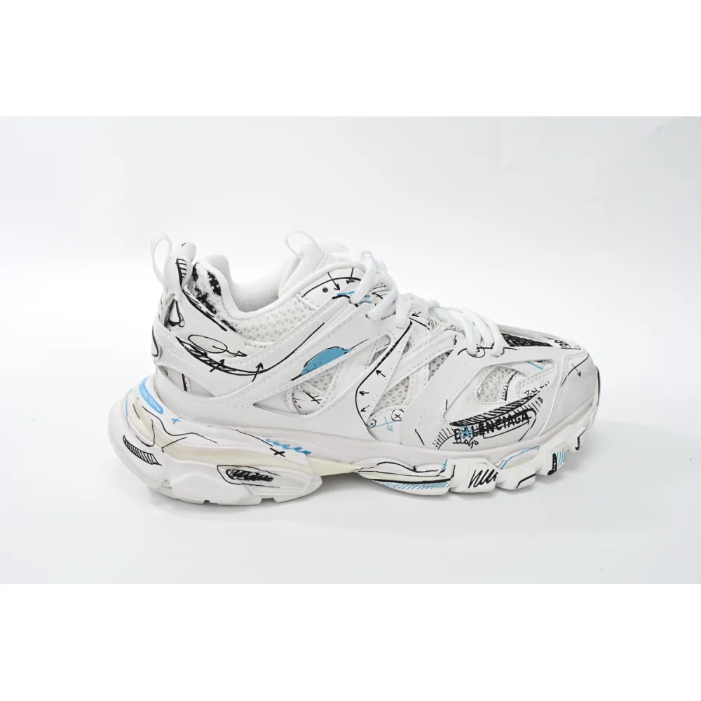 Balenciaga Tess S.Black Graffiti Art 542436 W3SRA 9014