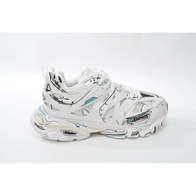 Balenciaga Tess S.Black Graffiti Art 542436 W3SRA 9014