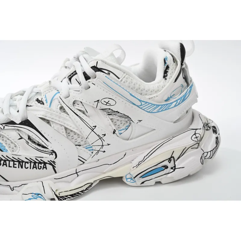Balenciaga Tess S.Black Graffiti Art 542436 W3SRA 9014