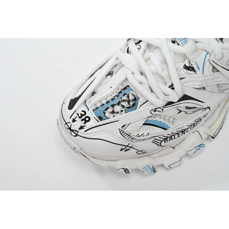 Balenciaga Tess S.Black Graffiti Art 542436 W3SRA 9014