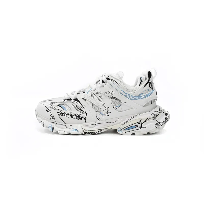 Balenciaga Tess S.Black Graffiti Art 542436 W3SRA 9014