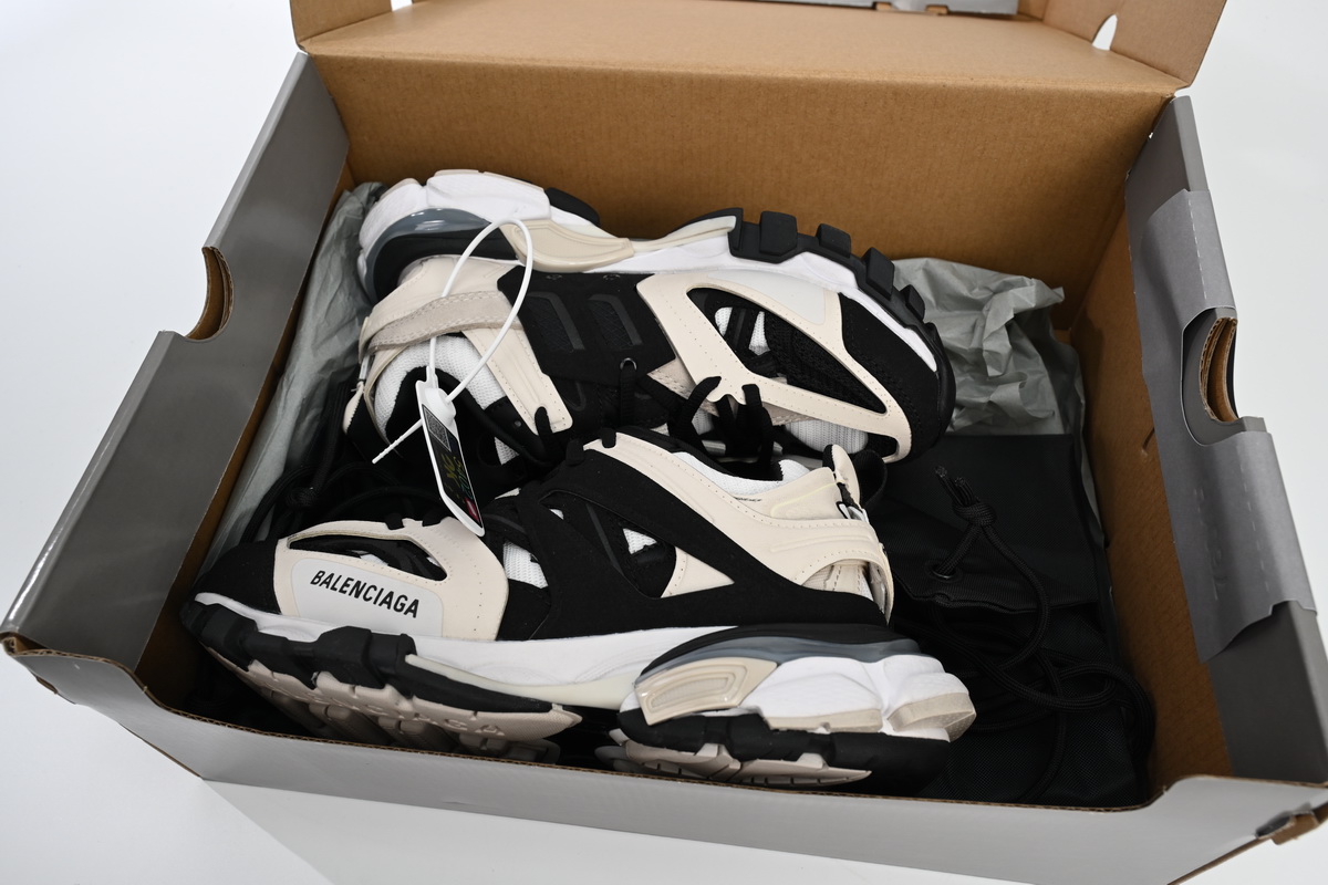 Balenciaga Tess S.Black Rice White Black  542436 W3SU5 9791