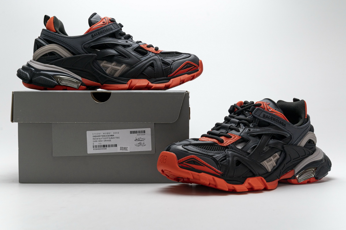 Balenciaga Track 2 Sneaker Dark Grey Orange 570391 W2GN1 2002