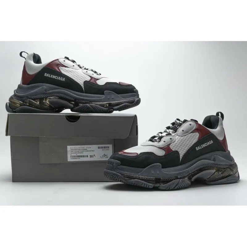 Balenciaga Triple S Black Brown Red  541624 W09O1 2268