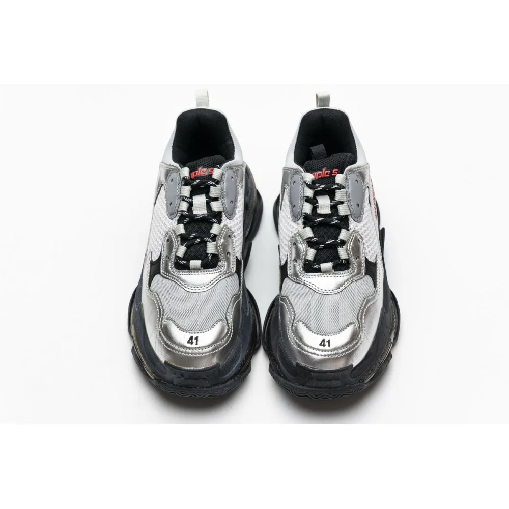 Balenciaga Triple S Black Silver 541624 W09E1 7320