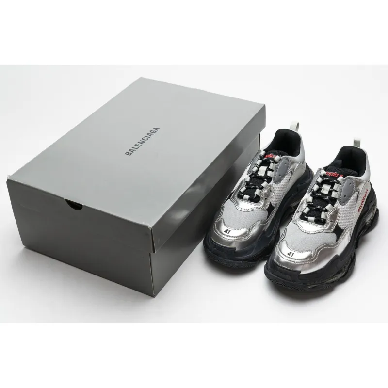 Balenciaga Triple S Black Silver 541624 W09E1 7320