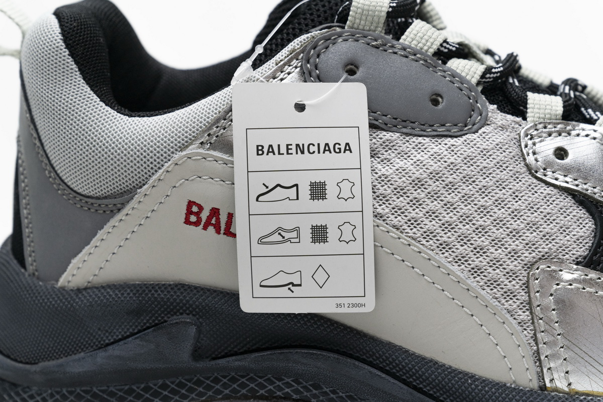Balenciaga Triple S Black Silver 541624 W09E1 7320