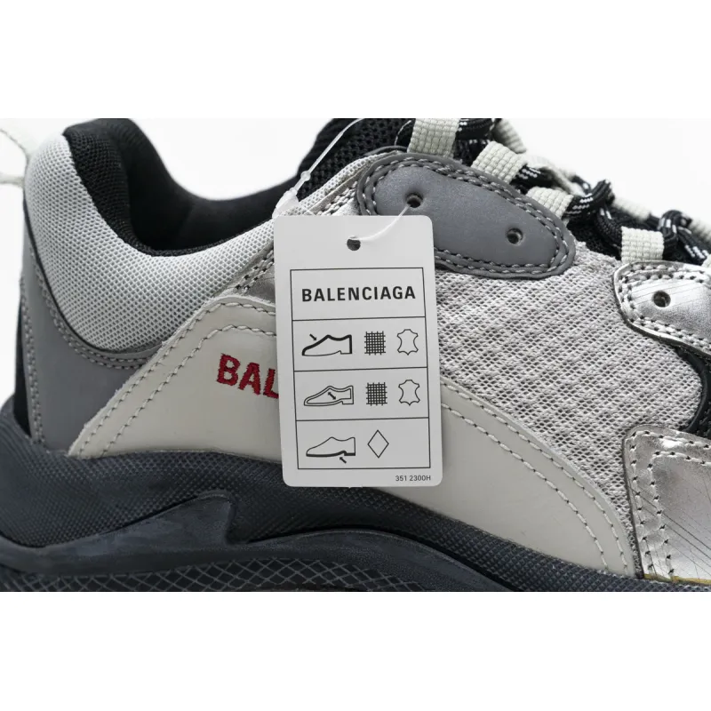 Balenciaga Triple S Black Silver 541624 W09E1 7320