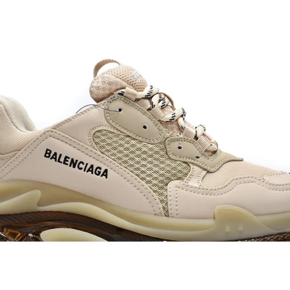 Balenciaga Triple S Clear Sole Beige (Women's)  544351 W2GA1 9710 
