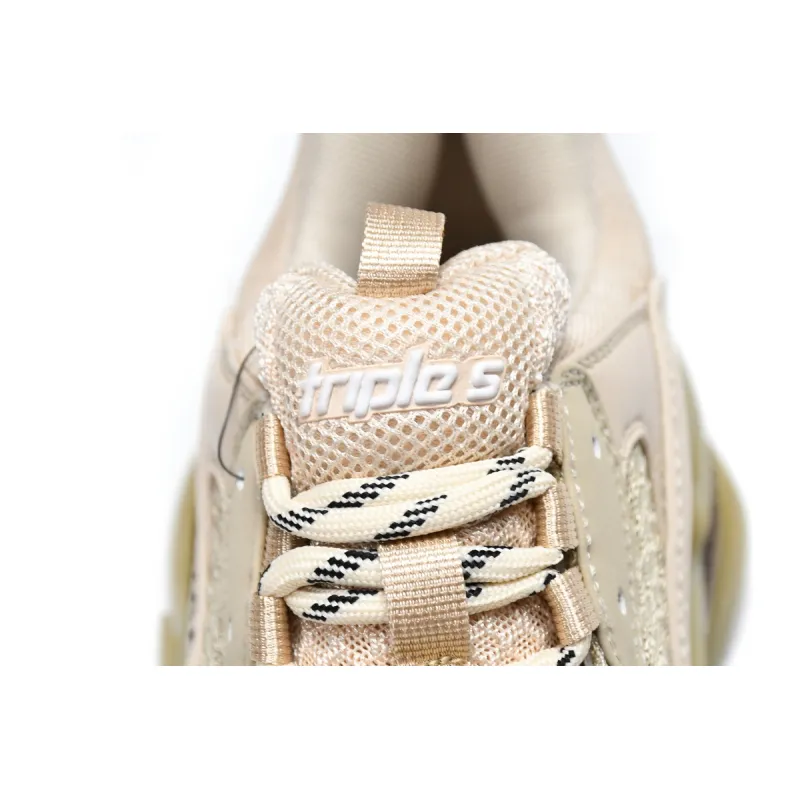 Balenciaga Triple S Clear Sole Beige (Women's)  544351 W2GA1 9710 