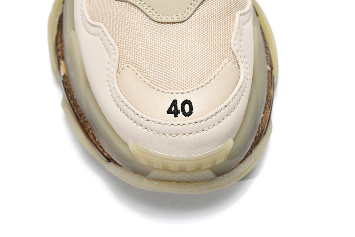Balenciaga Triple S Clear Sole Beige (Women's)  544351 W2GA1 9710 