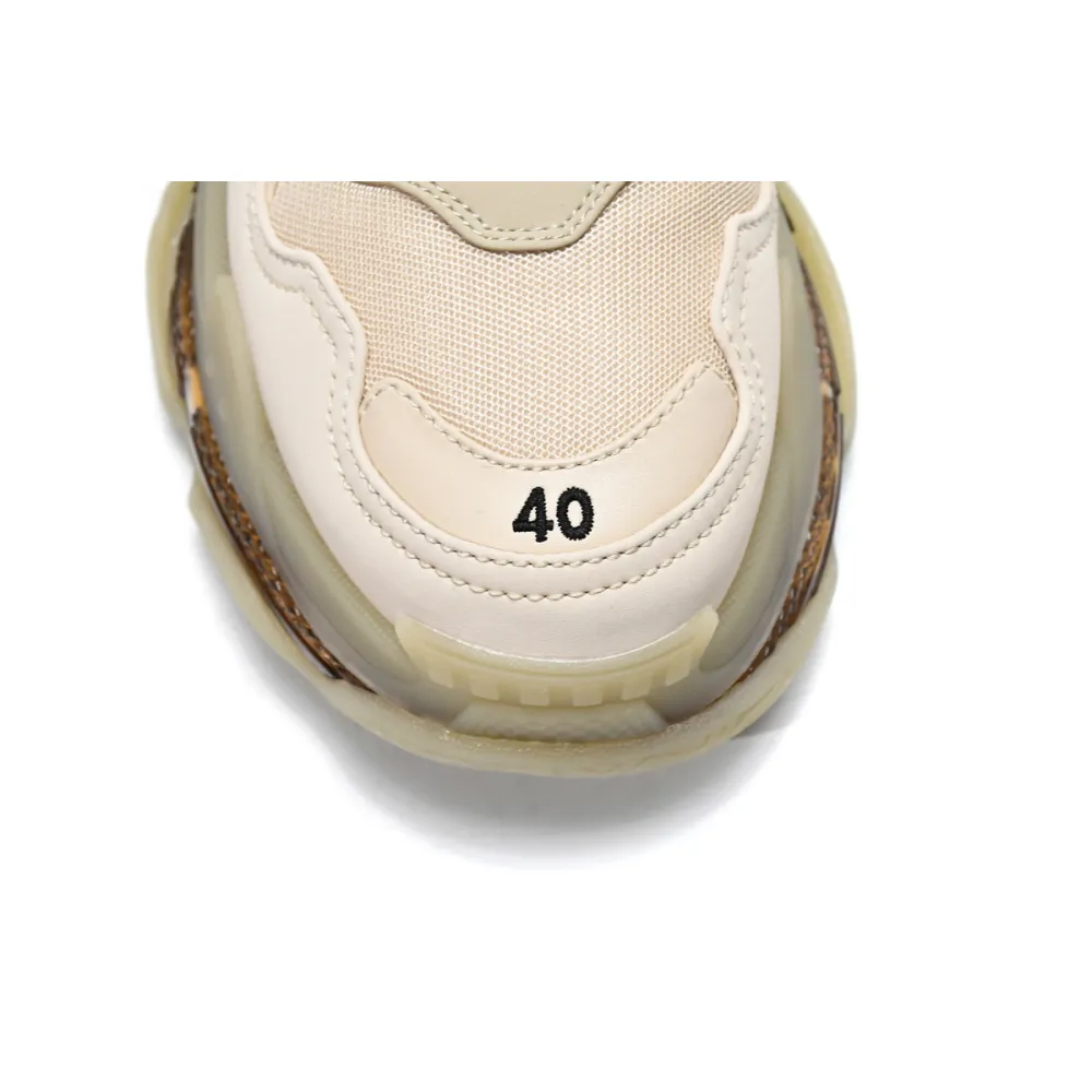 Balenciaga Triple S Clear Sole Beige (Women's)  544351 W2GA1 9710 