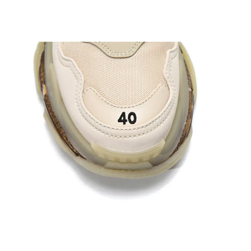 Balenciaga Triple S Clear Sole Beige (Women's)  544351 W2GA1 9710 