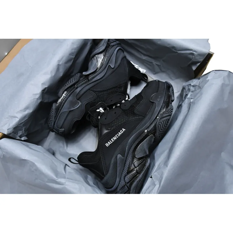 Balenciaga Triple S Clear Sole Black 541624 W09O1 1000