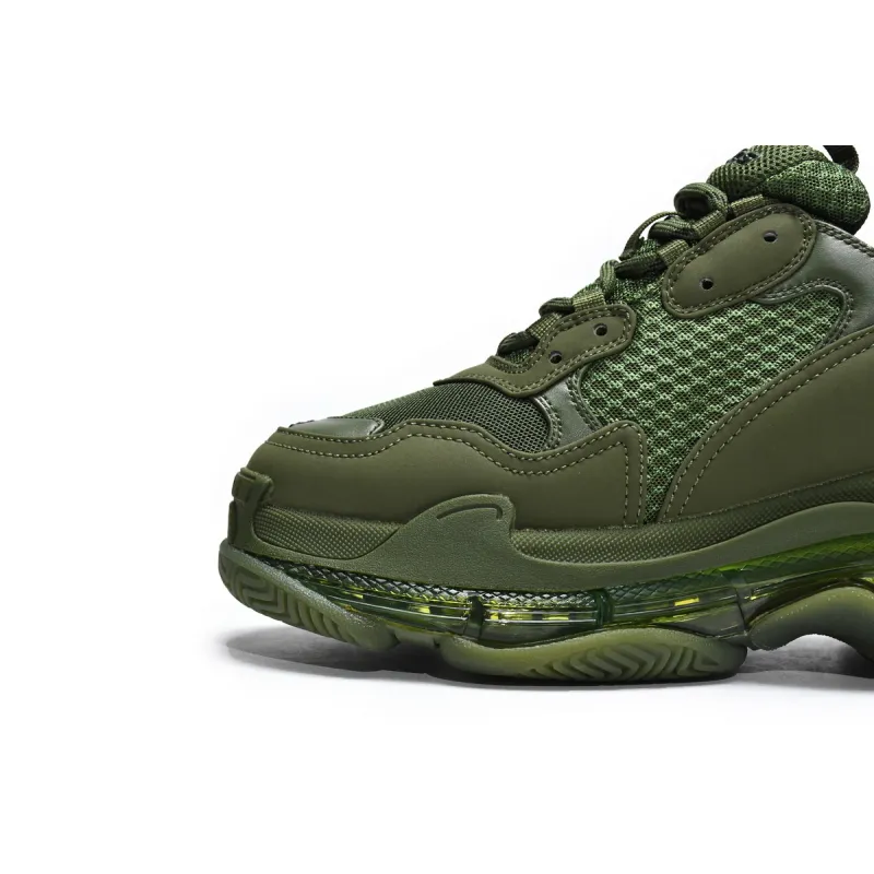 Balenciaga Triple S Clear Sole Dark Green 541624 W2GA1 2325 