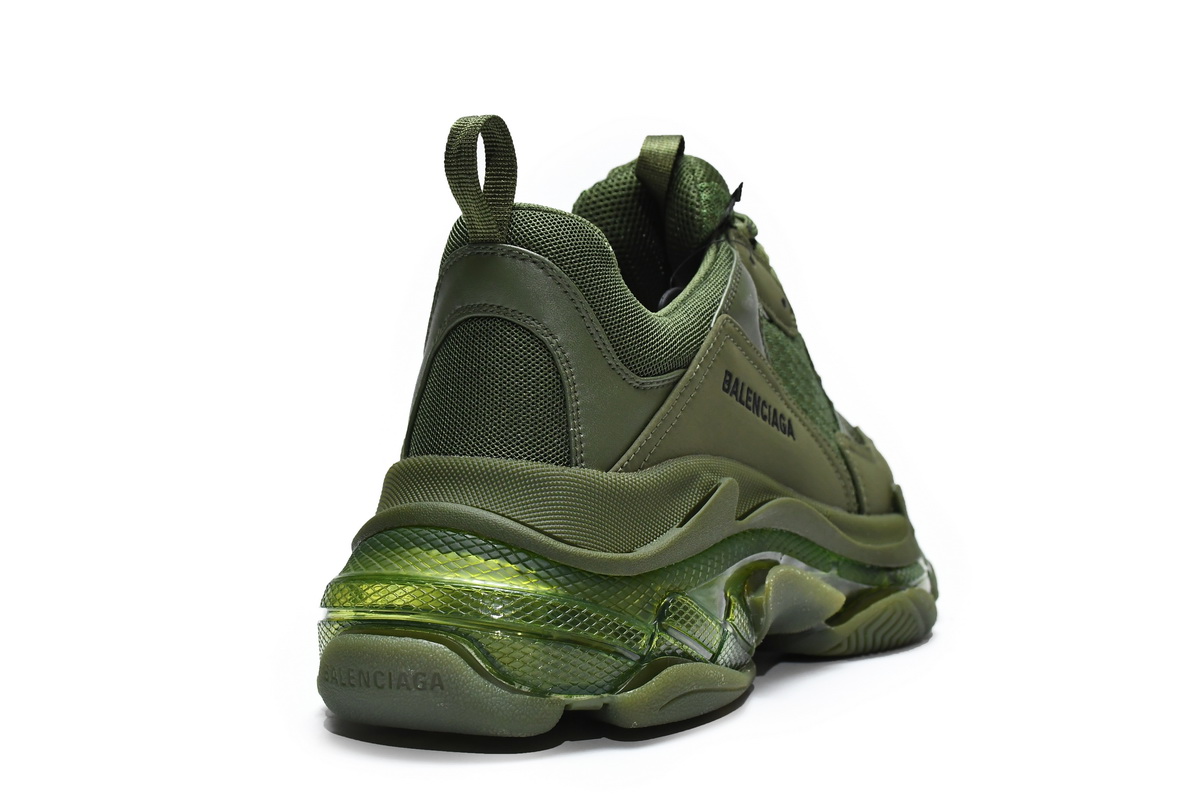 Balenciaga Triple S Clear Sole Dark Green 541624 W2GA1 2325 