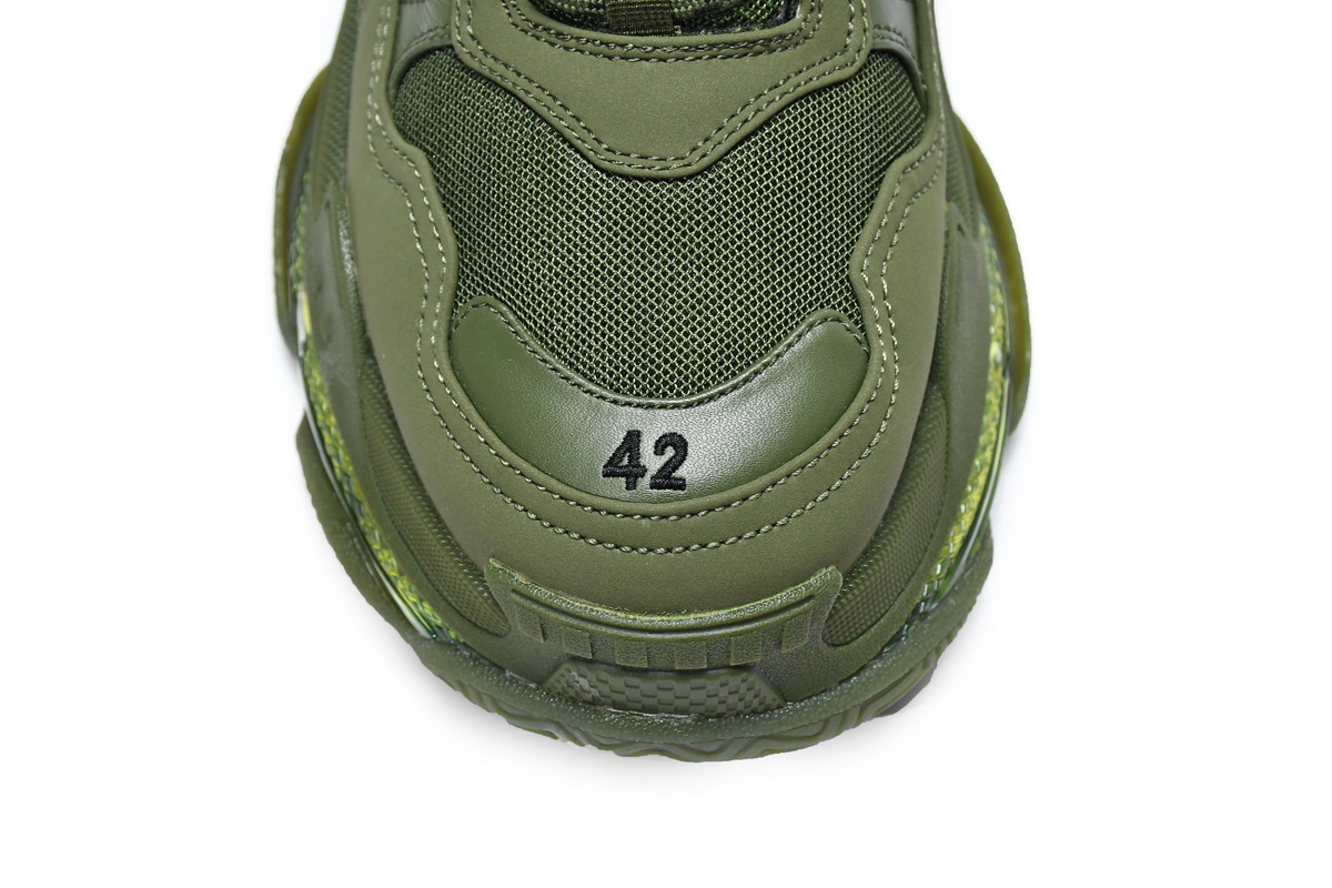 Balenciaga Triple S Clear Sole Dark Green 541624 W2GA1 2325 
