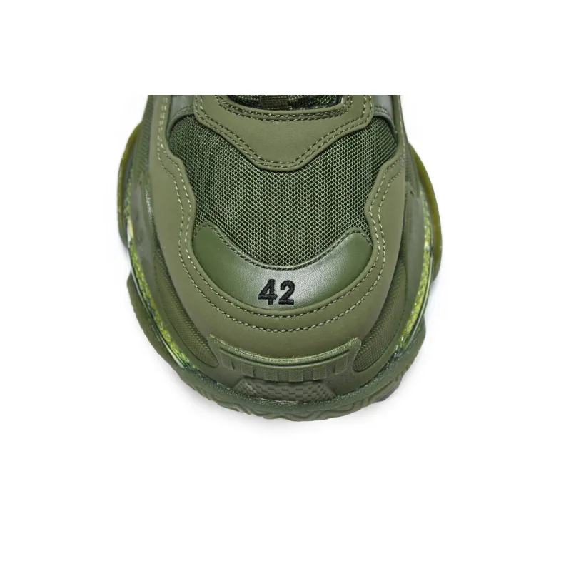 Balenciaga Triple S Clear Sole Dark Green 541624 W2GA1 2325 