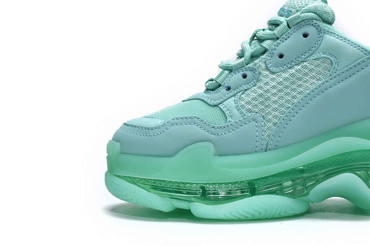Balenciaga Triple S Clear Sole Green (Women's)  544351 W2GA1 4500