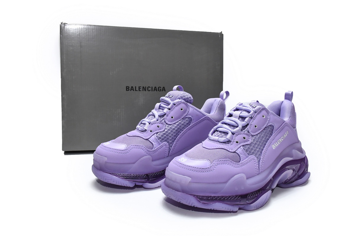 Balenciaga Triple S Clear Sole Purple (Women's)  544351 W2GA1 5890