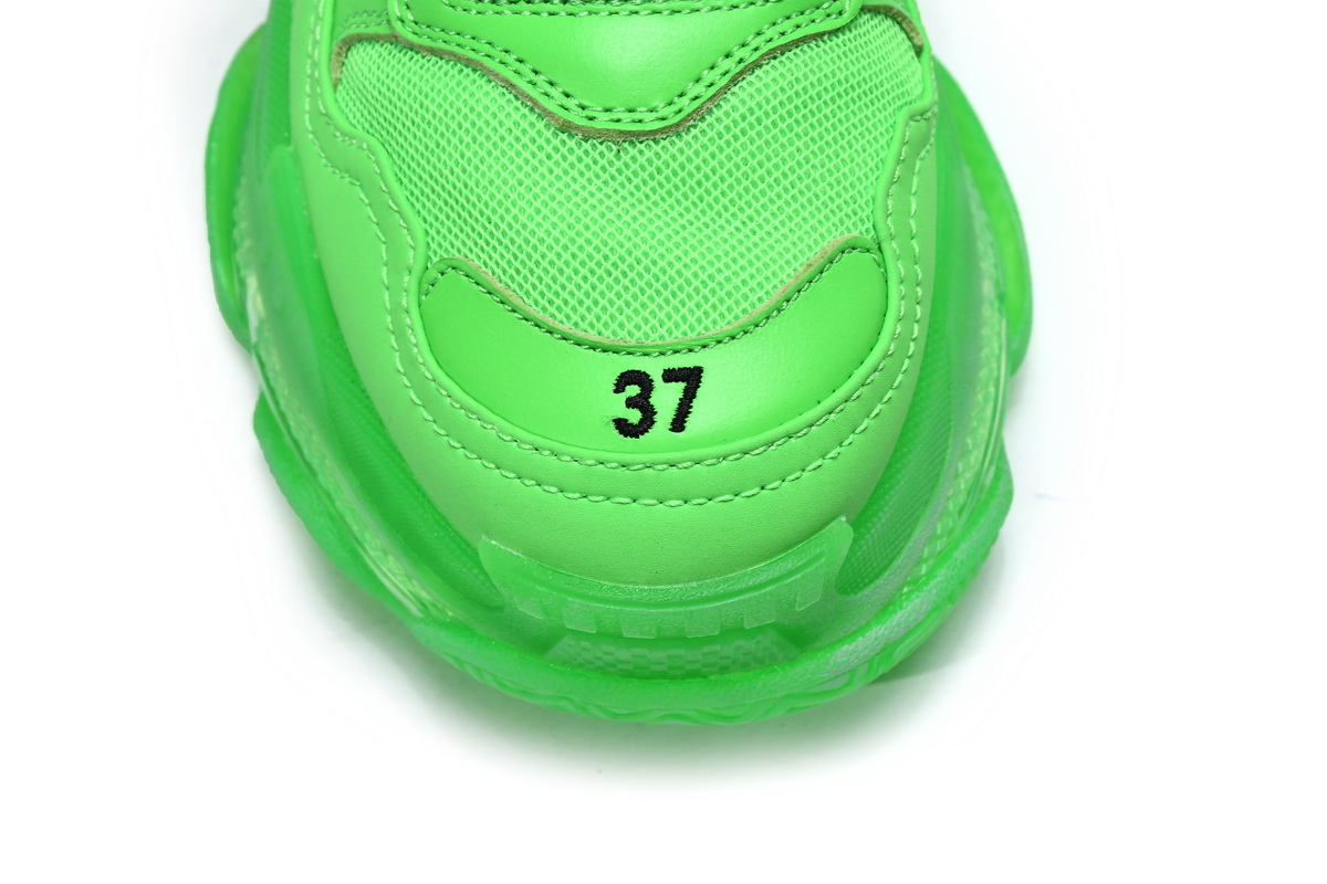 Balenciaga Triple S Neon Green Clear Sole  541624 W09OL 3801 