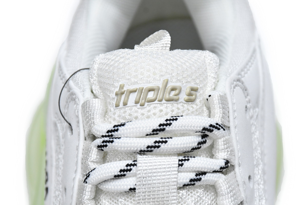 Balenciaga Triple S White Green  544351 W0901 9010