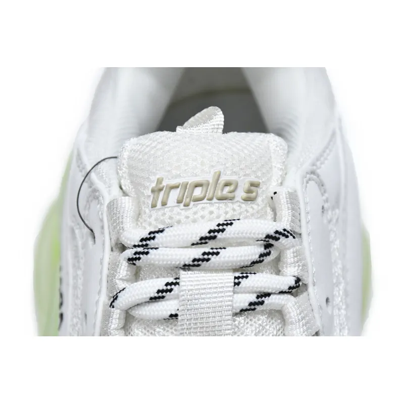 Balenciaga Triple S White Green  544351 W0901 9010