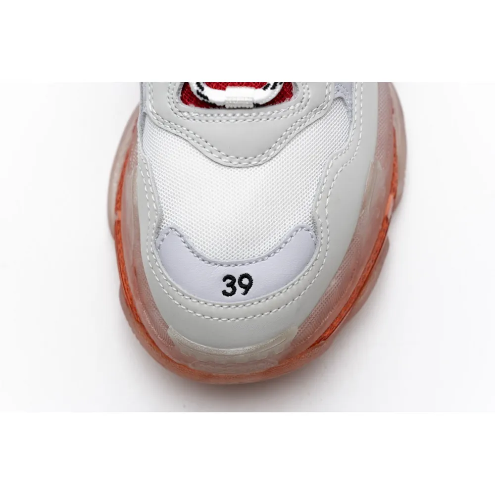 Balenciaga Triple S White Red 544351 W09E1 4552 