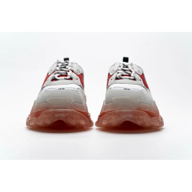 Balenciaga Triple S White Red 544351 W09E1 4552 