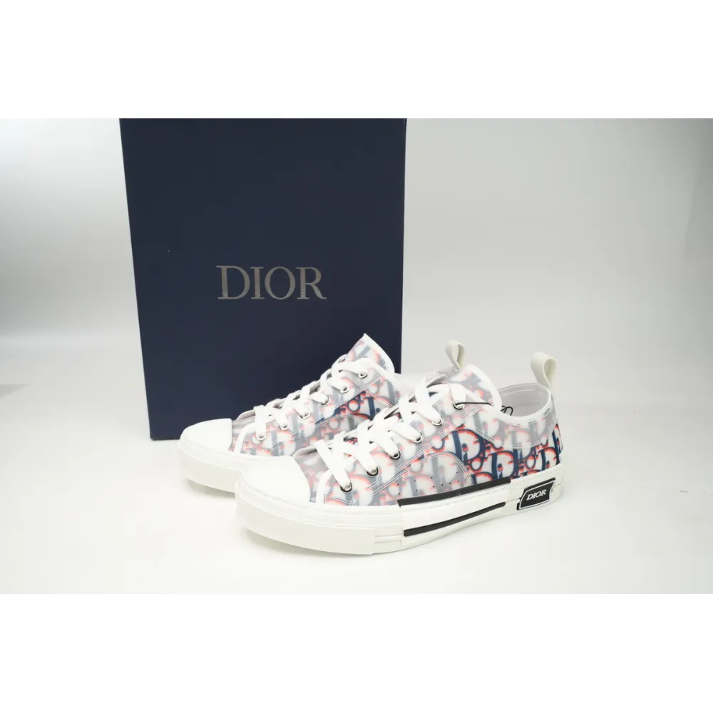 Dior B23 Low Top Red Blue Oblique 3SN249YTG_H563