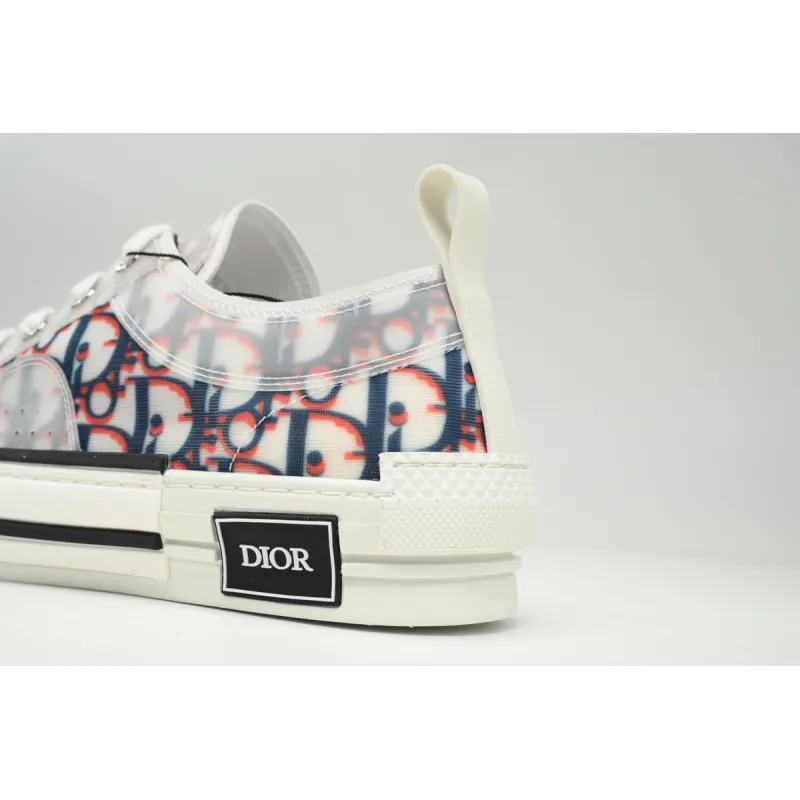 Dior B23 Low Top Red Blue Oblique 3SN249YTG_H563