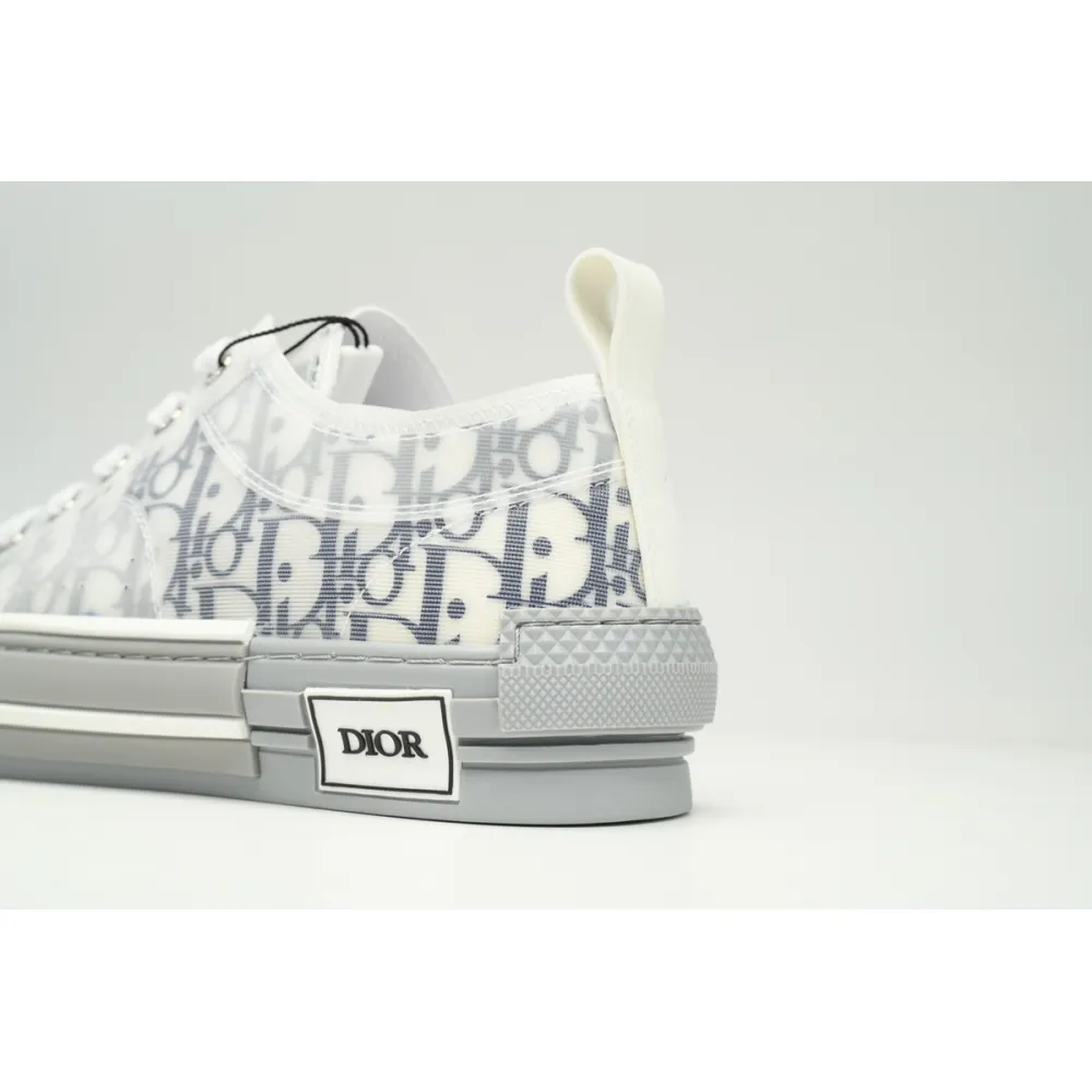Dior B23 Low White Navy Oblique 3SN249YNT_H568