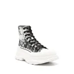 Alexander Mcqueen Graffiti Tread Slick Boot White Black 705667W4TG49356