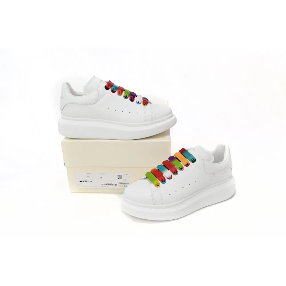 Alexander McQueen Oversized White Rainbow (Women's) 553770WHX9P9035