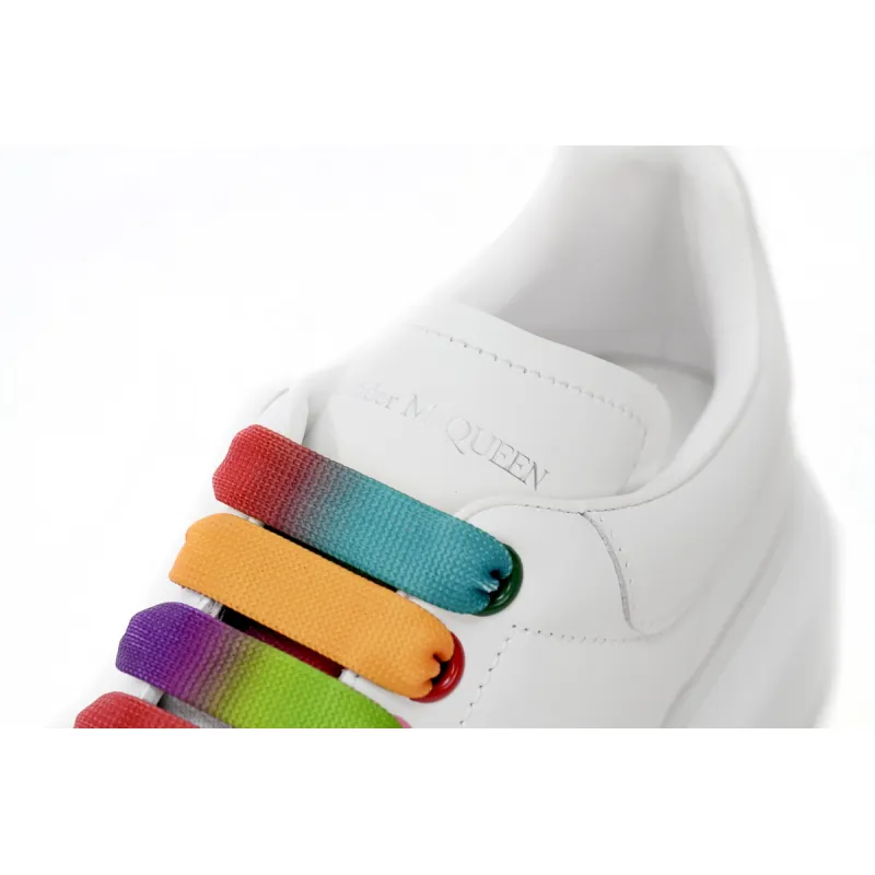 Alexander McQueen Oversized White Rainbow (Women's) 553770WHX9P9035