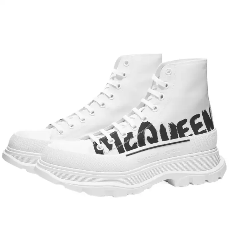 Alexander McQueen Tread Slick Boot Graffiti Optic White 682422WIABD9488