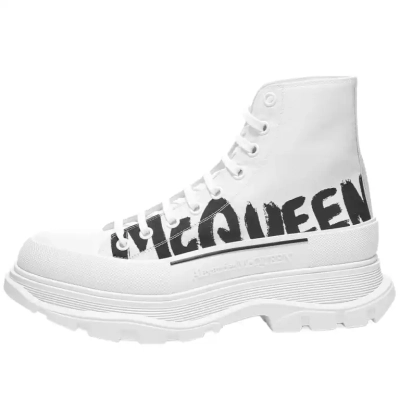Alexander McQueen Tread Slick Boot Graffiti Optic White 682422WIABD9488 01