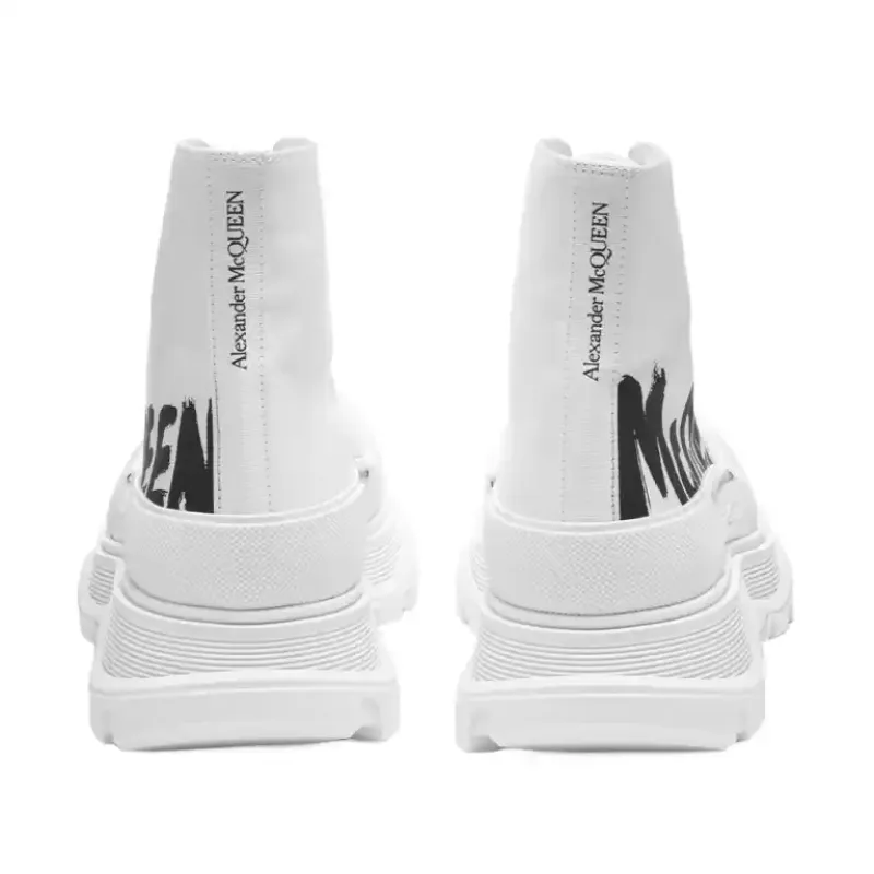Alexander McQueen Tread Slick Boot Graffiti Optic White 682422WIABD9488