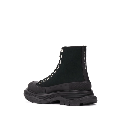 Alexander McQueen Tread Slick Lace Up Boot Black (Women's) 611706W4MV21000 02