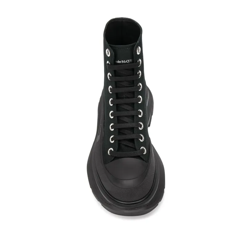 Alexander McQueen Tread Slick Lace Up Boot Black (Women's) 611706W4MV21000