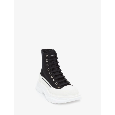 Alexander McQueen Tread Slick Lace Up Boot Black White 604254W4MV21070 02