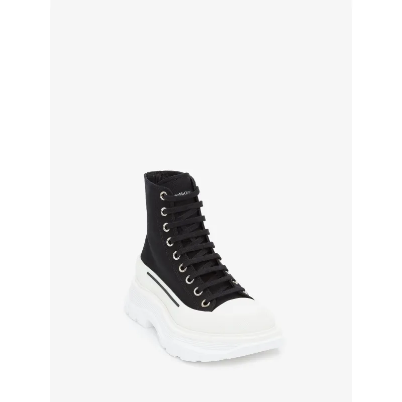 Alexander McQueen Tread Slick Lace Up Boot Black White 604254W4MV21070