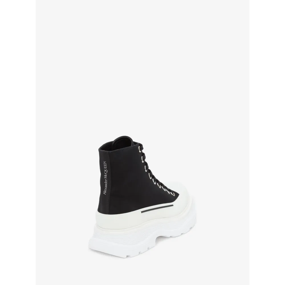 Alexander McQueen Tread Slick Lace Up Boot Black White 604254W4MV21070