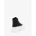 Alexander McQueen Tread Slick Lace Up Boot Black White 604254W4MV21070