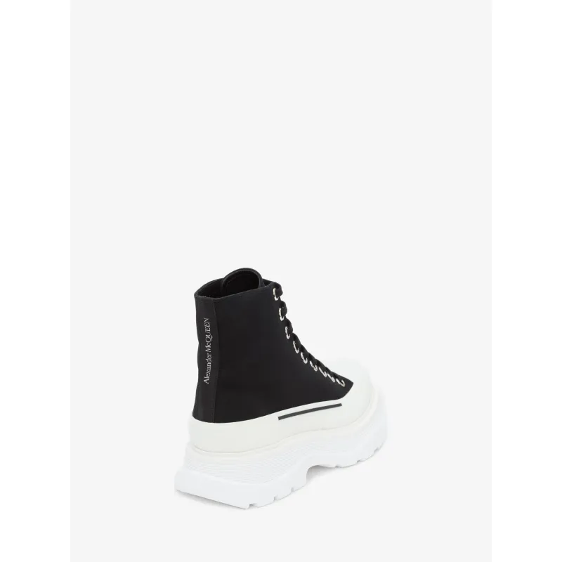 Alexander McQueen Tread Slick Lace Up Boot Black White 604254W4MV21070