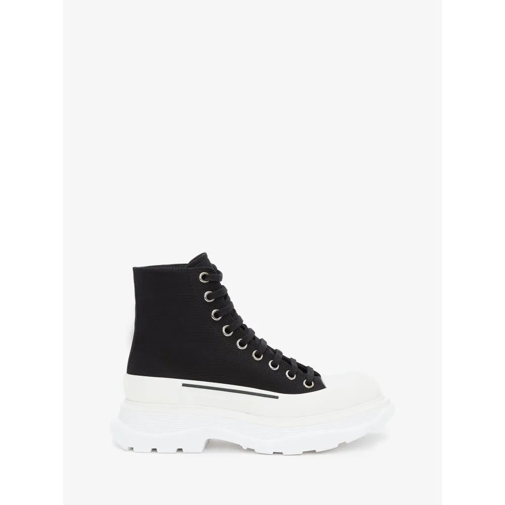 Alexander McQueen Tread Slick Lace Up Boot Black White 604254W4MV21070